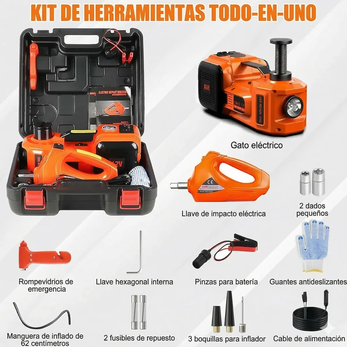 Kit todo-en-uno AutoRescue - Todas las herramientas incluidas